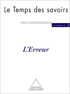 cover image of L' Erreur